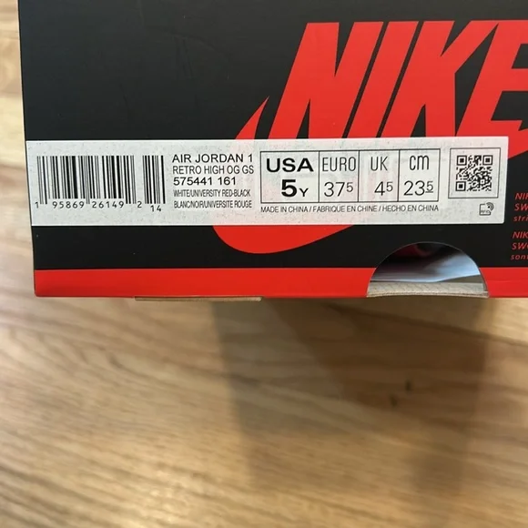 Nike Air Jordan High-Top Sneakers - Red and White - Picture 2 of 4